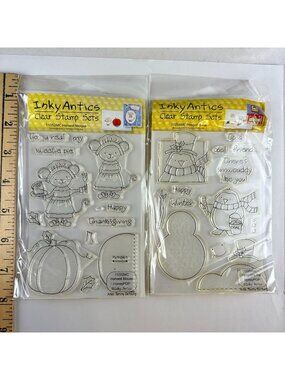 Inky Antics Clear Stamp Sets Harvest Mouse & Snowman Pals
